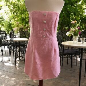 NEW WITH TAGS * Francesca's Pink Strapless Sundress‎ Size Large